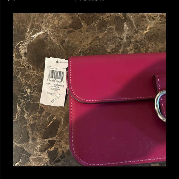 Coach Morgan Shoulder bag, NWT, bright violet color, 10.5” X 6” - Picture 9 of 10